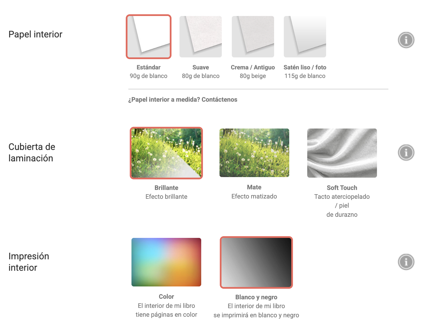 coste impresion segun papel y portada libro
