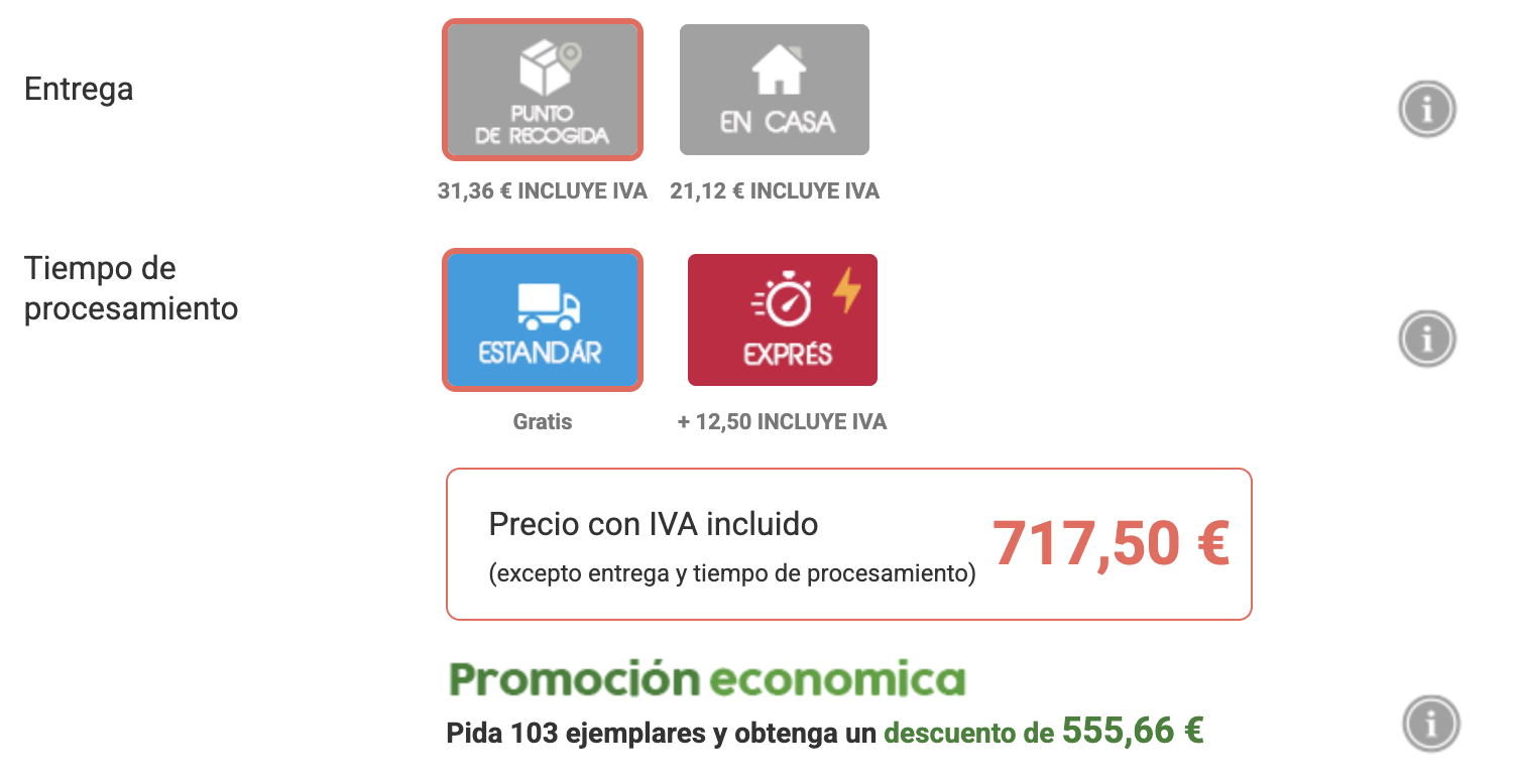 coste total impresión libro