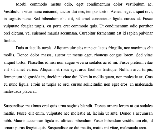 Saltos de página en manuscrito de libro