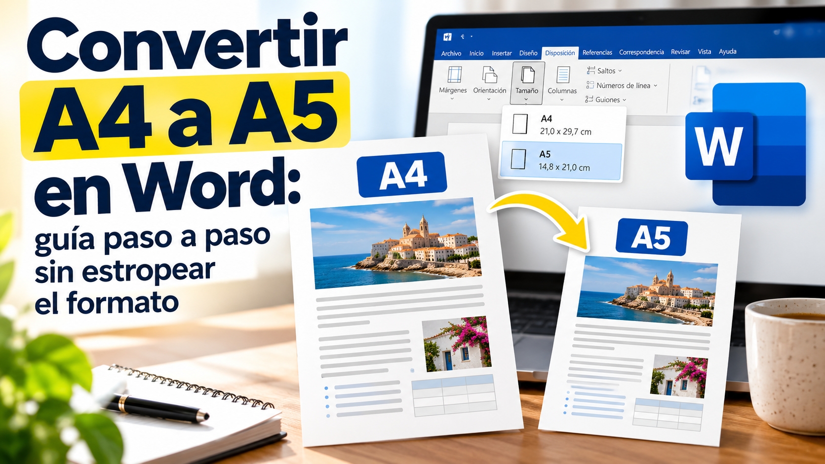 Convertir A4 a A5 en Word: guía paso a paso sin estropear el formato