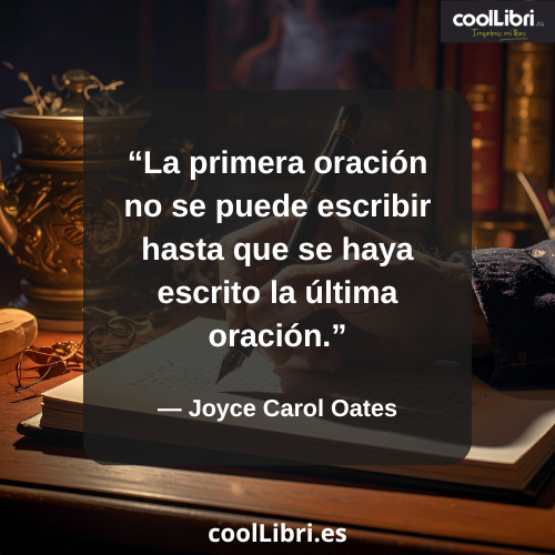 La primera oración no se puede escribir hasta que se haya escrito la última oración - coollibri.es